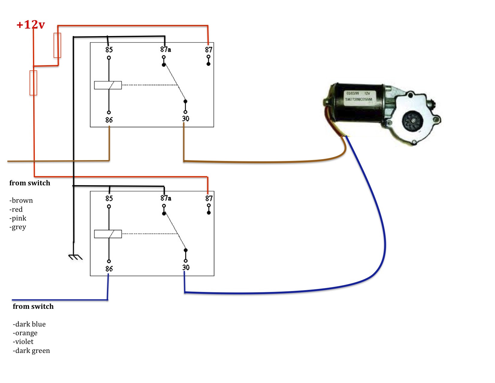 Power Window Relay Wiring Diagram from www.dodgecharger.com